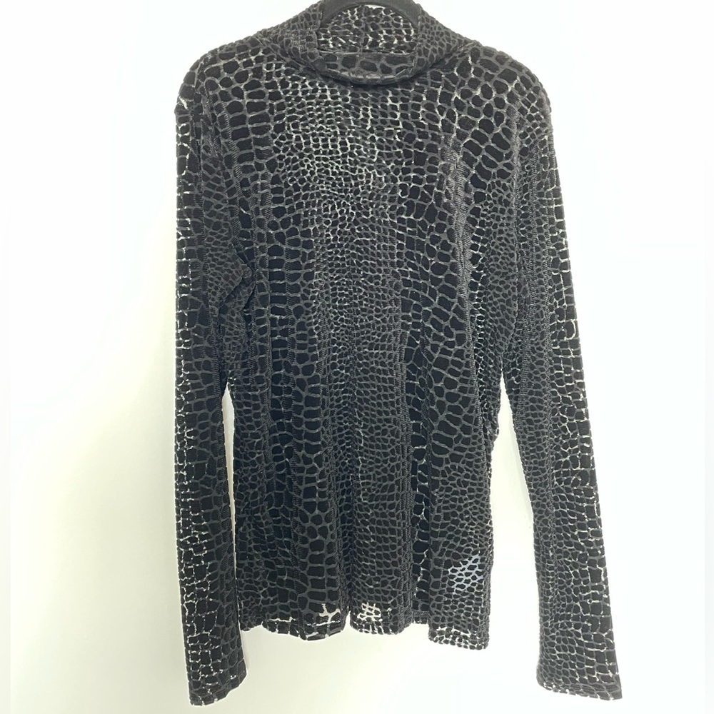 90s Style Sheer Leopard Top